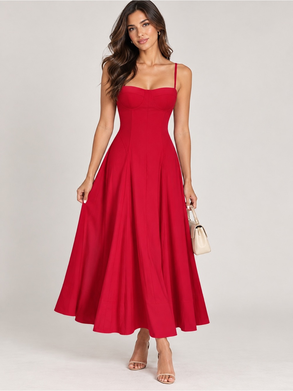 COMMENSE Cotton Blend Cami Long Dress
